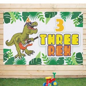 NWOT Three Rex Backdrop Banner Background - 3rd